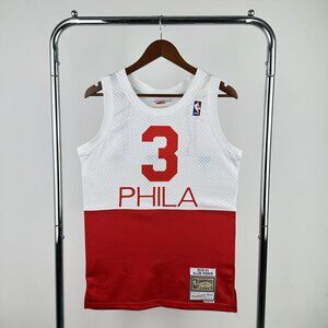 NBA Phila #3 White Iverson Jersey